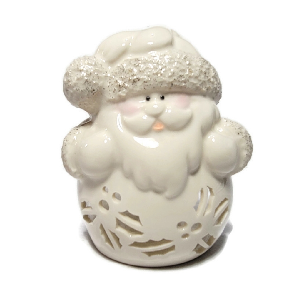 Lenox for the Holiday Bright Christmas Santa Votive 5 1/2 in Tall NIB - Picture 2 of 10